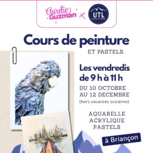 cours de peinture avec l'UTL à Briançon (05)