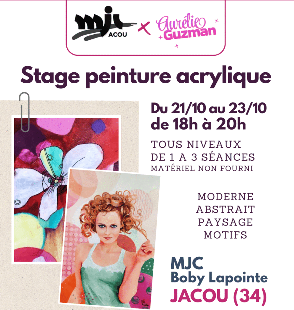 Stage de peinture à la MJC de Jacou (34)