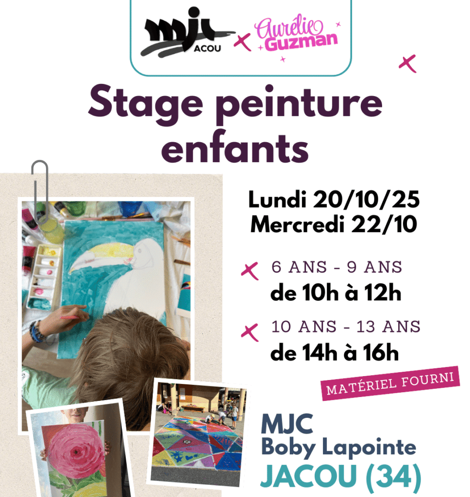 Stage de peinture enfants à la MJC de Jacou (34)